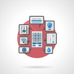 Detailed color vector icon for smart home system