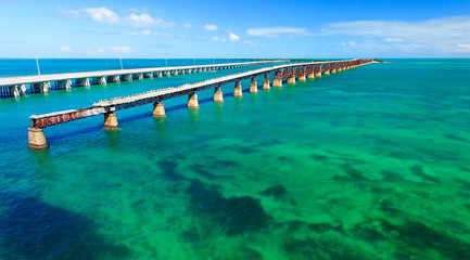 Obraz premium Bahia Honda state park aerial view, Florida