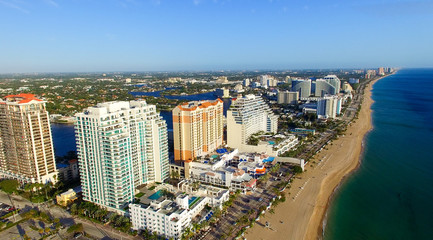 Fototapeta na wymiar Aerial view of Fort Lauderdale, Florida