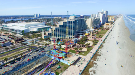 Daytona Beach, Florida. Beautiful aerial view on a sunny day