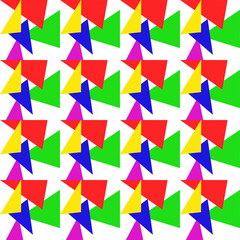 геометрические фигуры разноцветные треугольники на белом фоне