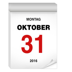 31 Oktober Kalender