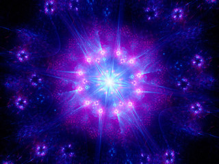 Fototapeta premium Glowing space object fractal