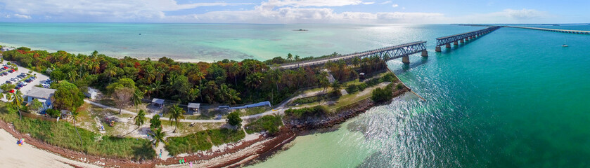 Bahia Honda state park aerial view, Florida - obrazy, fototapety, plakaty