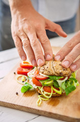 Prepearing sandwich process