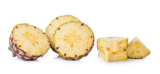 pineapple with slices isolated