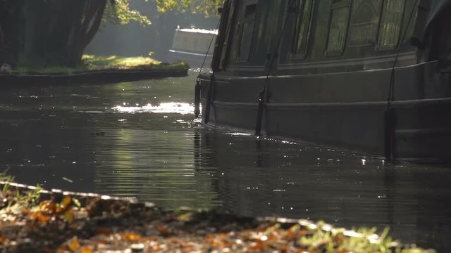 Barges Travelling On The Llangollen Canal