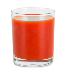glass of tomato juice .
