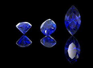 Fototapeta premium 3D illustration of gemstone. Jewelry accessories.