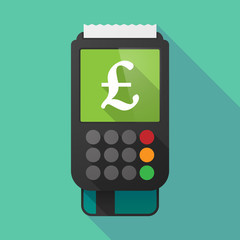 Long shadow dataphone with a pound sign