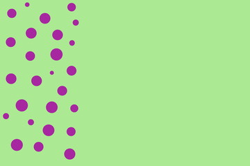 green background with purple points