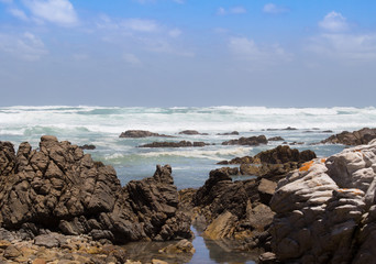 Ocean waves at Cape Agulhas, South Africa