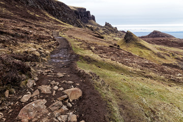 Hiking trail in mountains