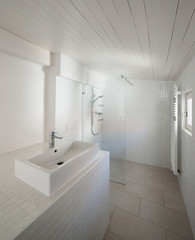 interior, white bathroom