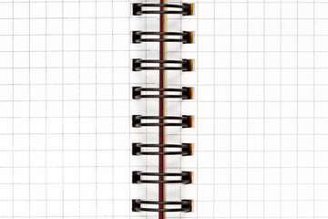 Open spiral notebook blank paper