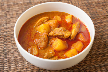 Spicy Thai red chicken curry