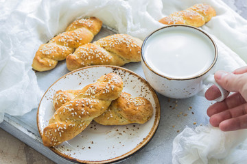 Traditional greek homemade biscuit cookies for Easter