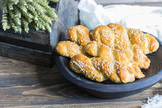 Traditional Greek Homemade Biscuit Cookies For Easter