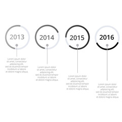 Timeline Infographics template. Colorful vector illustration.