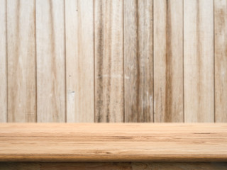 wooden counter top with grunge wood background