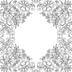 Flower design lace frame