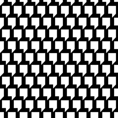 Seamless black and white vector background with abstract geometric shapes. Print. Cloth design, wallpaper.