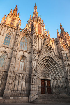 Barcelona Cathedral. Facade, vertical photo