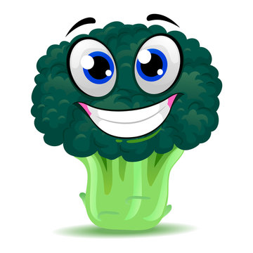 Vector Illustration of Broccoli Mascot