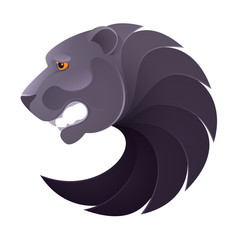 Bear head volume vector logo.