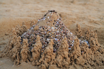 sand castle on the beach