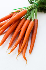 Bunch of organic fresh carrots