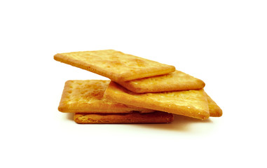 cookies or biscuits isolated on white background