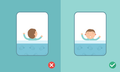 Best and worst sleeping positions,vector
