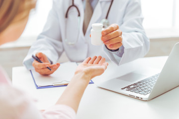Fototapeta premium Woman at doctor