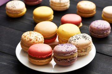 French delicious dessert macaroons