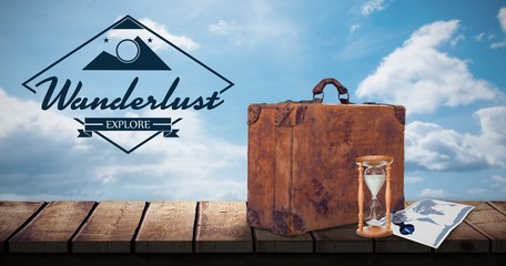 Composite image of picture of travelling