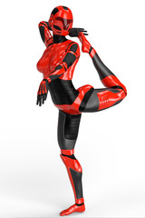 Obraz premium bot girl jump belly dance