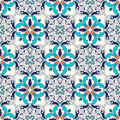 Vector seamless texture. Beautiful colored pattern for design and fashion with decorative elements