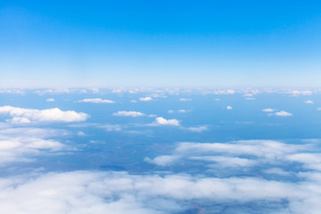 Naklejka na ściany i meble above view earth horizon from aircraft
