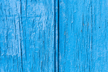 blue painted old wooden boards