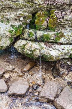 water spring in Caucasus mountains