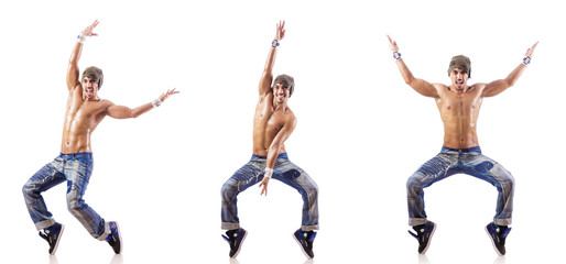 Dancer dancing dances isolated on white