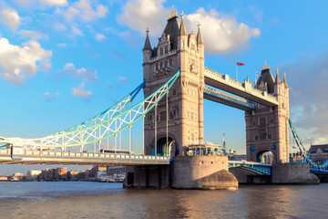 Obraz na płótnie Canvas Tower Bridge At Dusk, London, UK