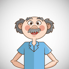 Vector illustration of Grandparents, graphic design