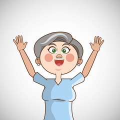 Vector illustration of Grandparents, graphic design