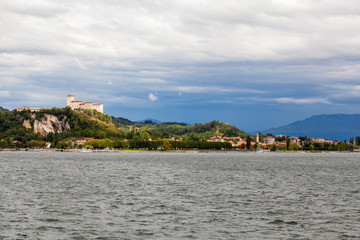 Fototapeta na wymiar Castle Angera lake maggiore italy