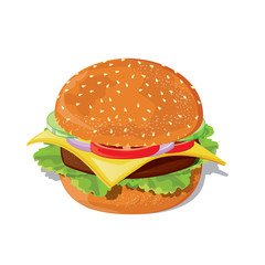 illustration.hamburger on white background