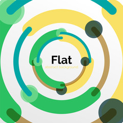 Geometric swirl and circle lines abstract background