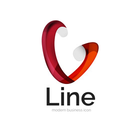 Modern vector ribbon logo