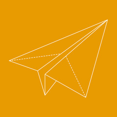 Origami plane. Vector illustration